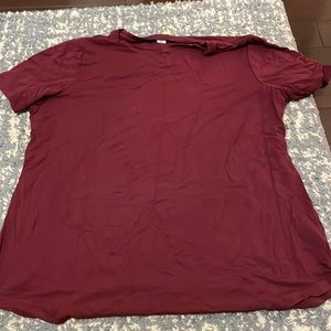 Maroon Flowy Tee